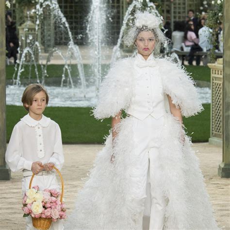 chanel tuxedo wedding dress